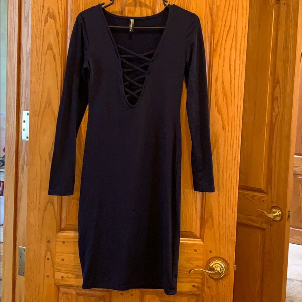 Dark blue cocktail dress
